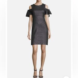 Milly Women's Size 0 Black Metallic Cold Shoulder
Dress Msrp $575 NWOT